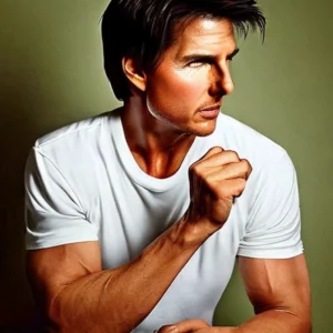 Artistic representation for Tom Cruise religiously strict daily diet is uncannily similar to Victoria Beckham Let me know if you'd like me to try generating another title!