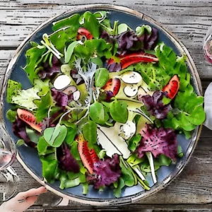 Artistic representation for We Asked 8 Sommeliers How to Pick Wines That Work With Salads and They All Gave These Same 2 Tips Please provide me with a few options for this article. **Example:** **
