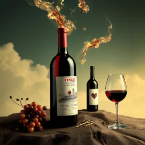 Artistic representation for Tesco's wine revolution: unveiling the $150