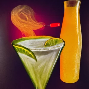 Artistic representation for Non - alcoholic craft cocktail - dinner pairings are having a fun but sober moment.