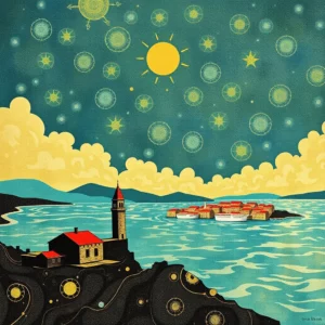 Artistic representation for Unveiling the north adriatic: a tapestry of intricate stories