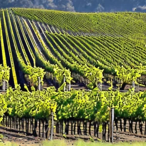 Artistic representation for Napa Valley growers brim with optimism as harvest continues.