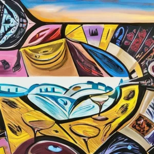 Artistic representation for Wine Vision by Open Balkan 2024 : Confluence of Tastes and Cultures