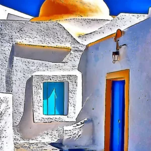 Artistic representation for The Best Things to Do on Paros the Greek Island Best Savored in Shoulder Season. Please provide the title you came up with.