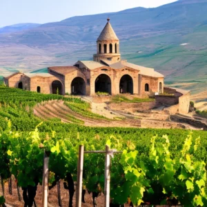 Artistic representation for UN Tourism Global Conference on Wine Tourism to be held in Armenia focusing on cultural heritage and sustainable practices