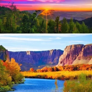 Artistic representation for 25 of the united states most underrated destinations **Example:** Hidden Gems: 25 Underrated Destinations Across America