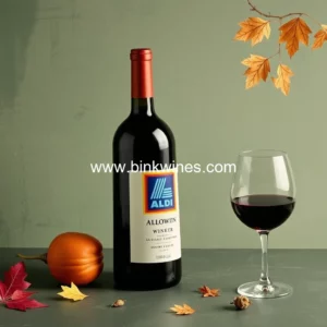 Artistic representation for Autumn's finest: aldi's top 5 wine selections under £15, featuring