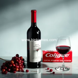 Artistic representation for Red wine and teeth whitening: colgate optic white meets mcbride sisters collection