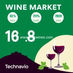 Artistic representation for Wine Market in India to Grow by USD 1 89 Billion from 2024 2028 Driven by Expanding Online Sales Channels AI Redefining Market Landscape Technavio