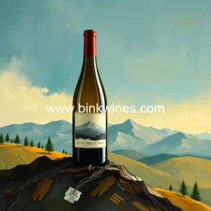 Artistic representation for Blue mountain elevates: exploring pinot noir & chardonnay excellence