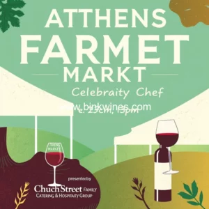 Artistic representation for Athens Farmers Market Wine Celebrity Chef Event presented by ChurchStreet Family Catering and Hospitality Group