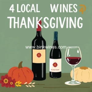 Artistic representation for 4 local wines to bring to Thanksgiving