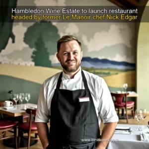 Artistic representation for Hambledon Wine Estate to launch restaurant headed by former Le Manoir chef Nick Edgar