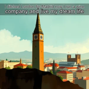 Artistic representation for I ditched London for Madrid now I run a wine company and live my dream life