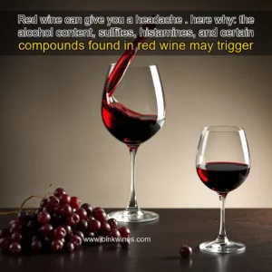 Artistic representation for Red wine can give you a headache . here why: the alcohol content, sulfites, histamines, and certain compounds found in red wine may trigger headaches in some people. additionally, dehydration caused by alcohol consumption can also contribute to headache development.