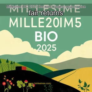 Artistic representation for Millésime BIO 2025 the world largest organic wine fair returns