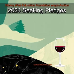 Artistic representation for Glancy Wine Education Foundation wraps Auction 2024 Seeking Pledges