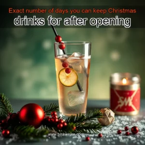 Artistic representation for Exact number of days you can keep Christmas drinks for after opening