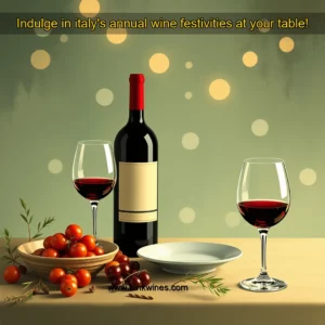 Artistic representation for Indulge in italy's annual wine festivities at your table!