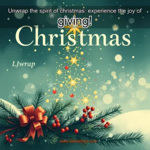 Artistic representation for Unwrap the spirit of christmas: experience the joy of giving!