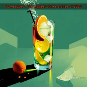 Artistic representation for db wrapped : the biggest drinks stories of 2024