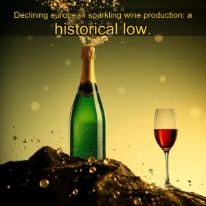 Artistic representation for Declining european sparkling wine production: a historical low.