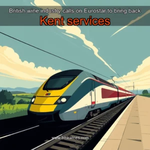 Artistic representation for British wine industry calls on Eurostar to bring back Kent services