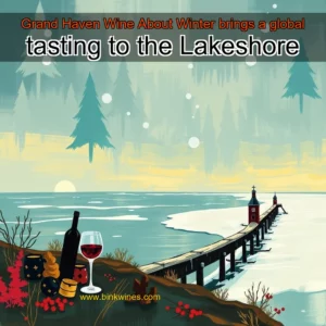 Artistic representation for Grand Haven Wine About Winter brings a global tasting to the Lakeshore