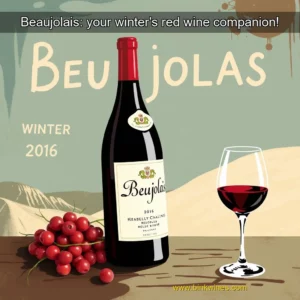 Artistic representation for Beaujolais: your winter's red wine companion!