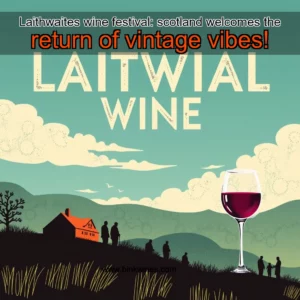 Artistic representation for Laithwaites wine festival: scotland welcomes the return of vintage vibes!