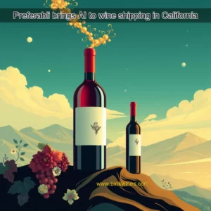 Artistic representation for Preferabli brings AI to wine shipping in California