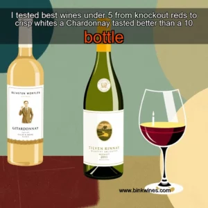 Artistic representation for I tested best wines under 5 from knockout reds to crisp whites a Chardonnay tasted better than a 10 bottle