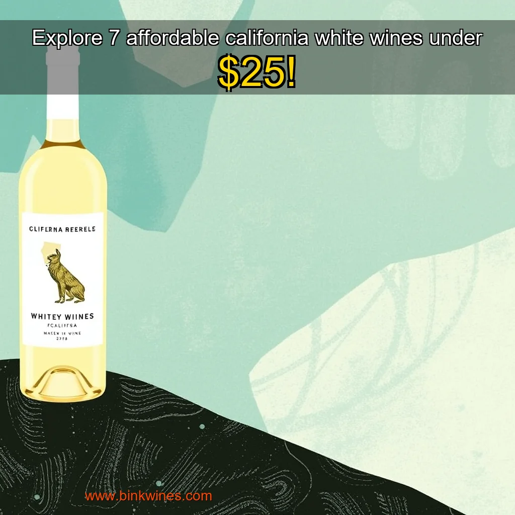 You are currently viewing Explore 7 affordable california white wines under $25!