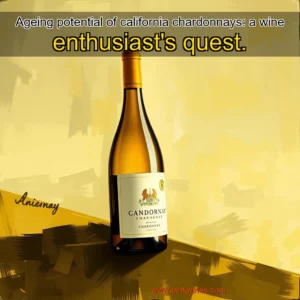 Artistic representation for Ageing potential of california chardonnays: a wine enthusiast's quest.