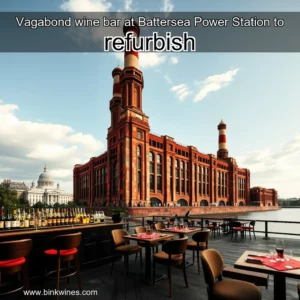 Artistic representation for Vagabond wine bar at Battersea Power Station to refurbish