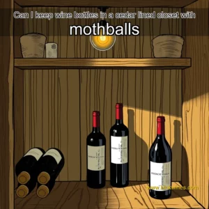 Artistic representation for Can I keep wine bottles in a cedar lined closet with mothballs