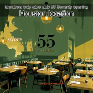 Artistic representation for Members only wine club 55 Seventy opening Houston location