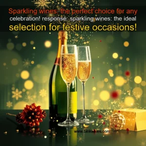 Artistic representation for Sparkling wines: the perfect choice for any celebration! response: sparkling wines: the ideal selection for festive occasions!