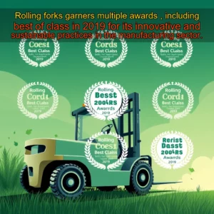 Artistic representation for Rolling forks garners multiple awards , including best of class in 2019 for its innovative and sustainable practices in the manufacturing sector. the company's dedication to excellence has not only resulted in a high-quality product but also in a significant reduction in environmental impact.