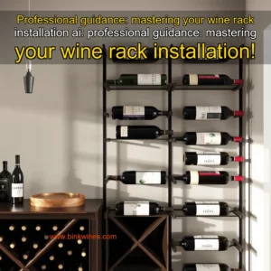 Artistic representation for Professional guidance: mastering your wine rack installation ai: professional guidance: mastering your wine rack installation!