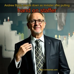 Artistic representation for Andrew Bayly stands down as minister after putting hand on staffer