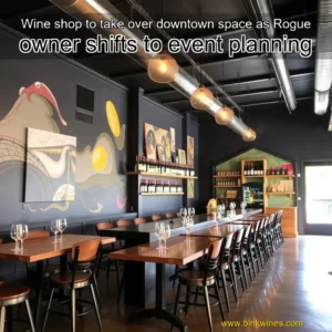 Artistic representation for Wine shop to take over downtown space as Rogue owner shifts to event planning