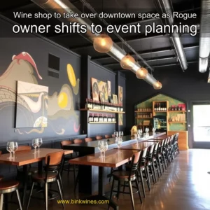 Artistic representation for Wine shop to take over downtown space as Rogue owner shifts to event planning