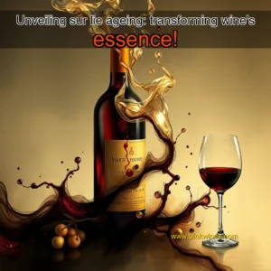 Artistic representation for Unveiling sur lie ageing: transforming wine's essence!