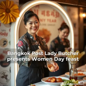 Artistic representation for Bangkok Post Lady Butcher presents Women Day feast