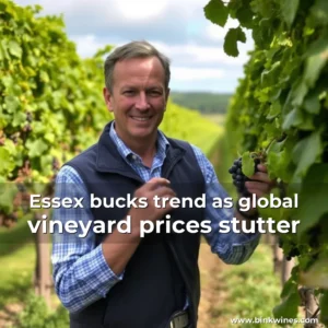 Artistic representation for Essex bucks trend as global vineyard prices stutter