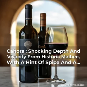 Artistic representation for Cahors : Shocking Depth And Vivacity From Historic Malbec, With A Hint Of Spice And A Touch Of Sweetness.