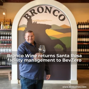 Artistic representation for Bronco Wine returns Santa Rosa facility management to BevZero