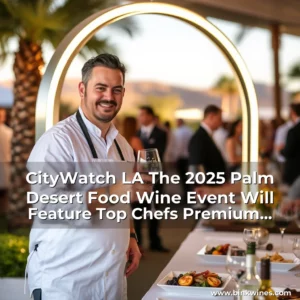 Artistic representation for CityWatch LA The 2025 Palm Desert Food Wine Event Will Feature Top Chefs Premium Wines and Culinary Experiences
