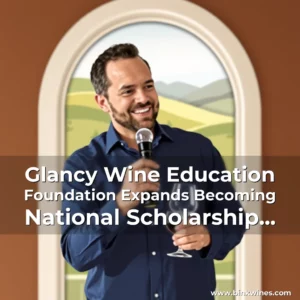 Artistic representation for Glancy Wine Education Foundation Expands Becoming National Scholarship Organization in 2025